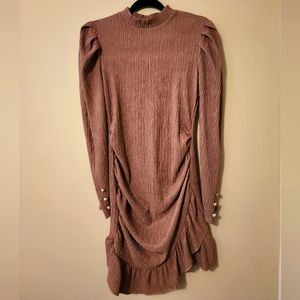 Shein dress, size S, coffee brown color